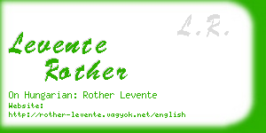 levente rother business card